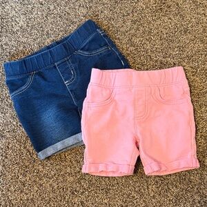 Jumping Beans Denim and Pink Shorts Set